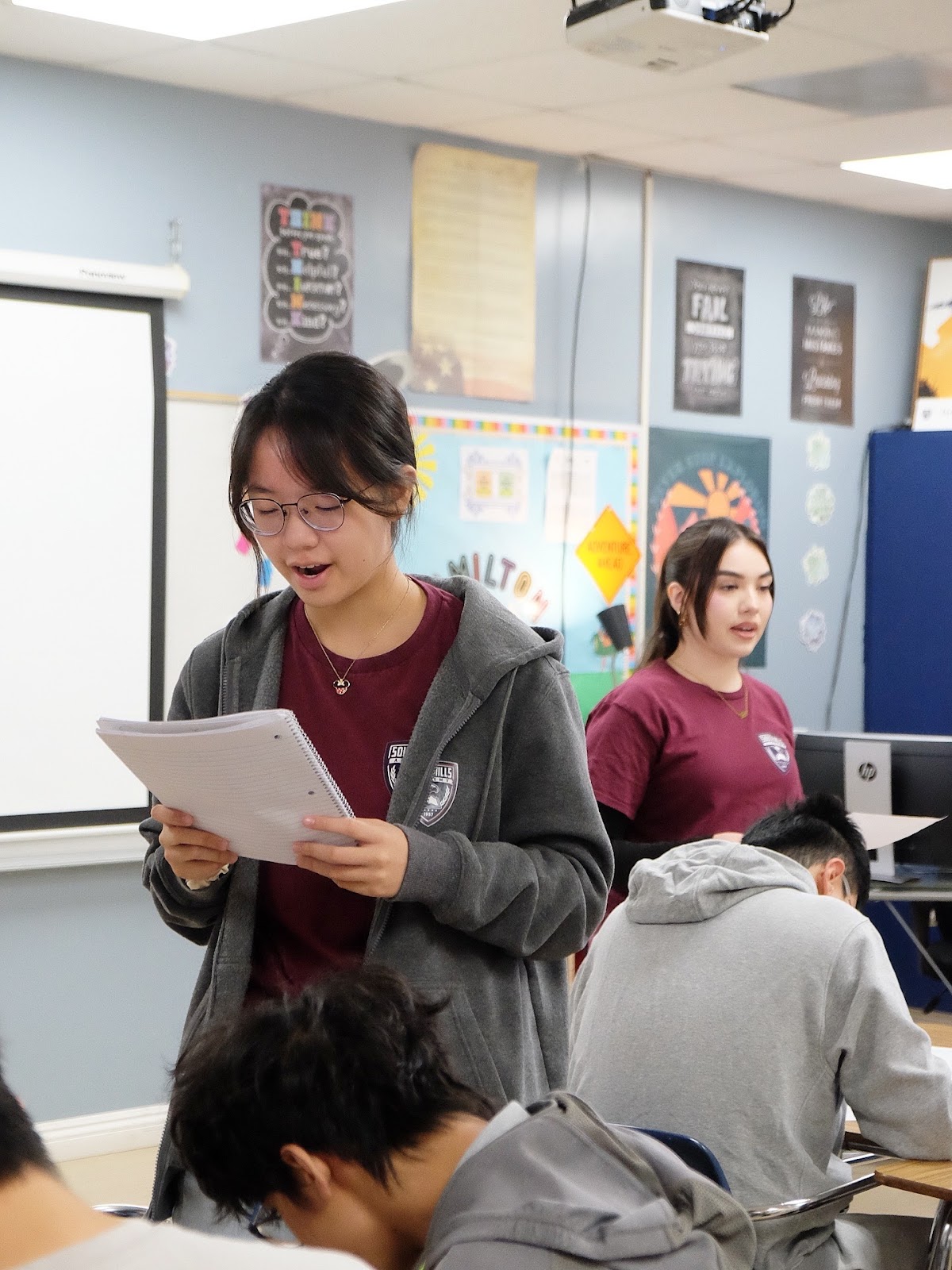 South Hills Academy high school students in class