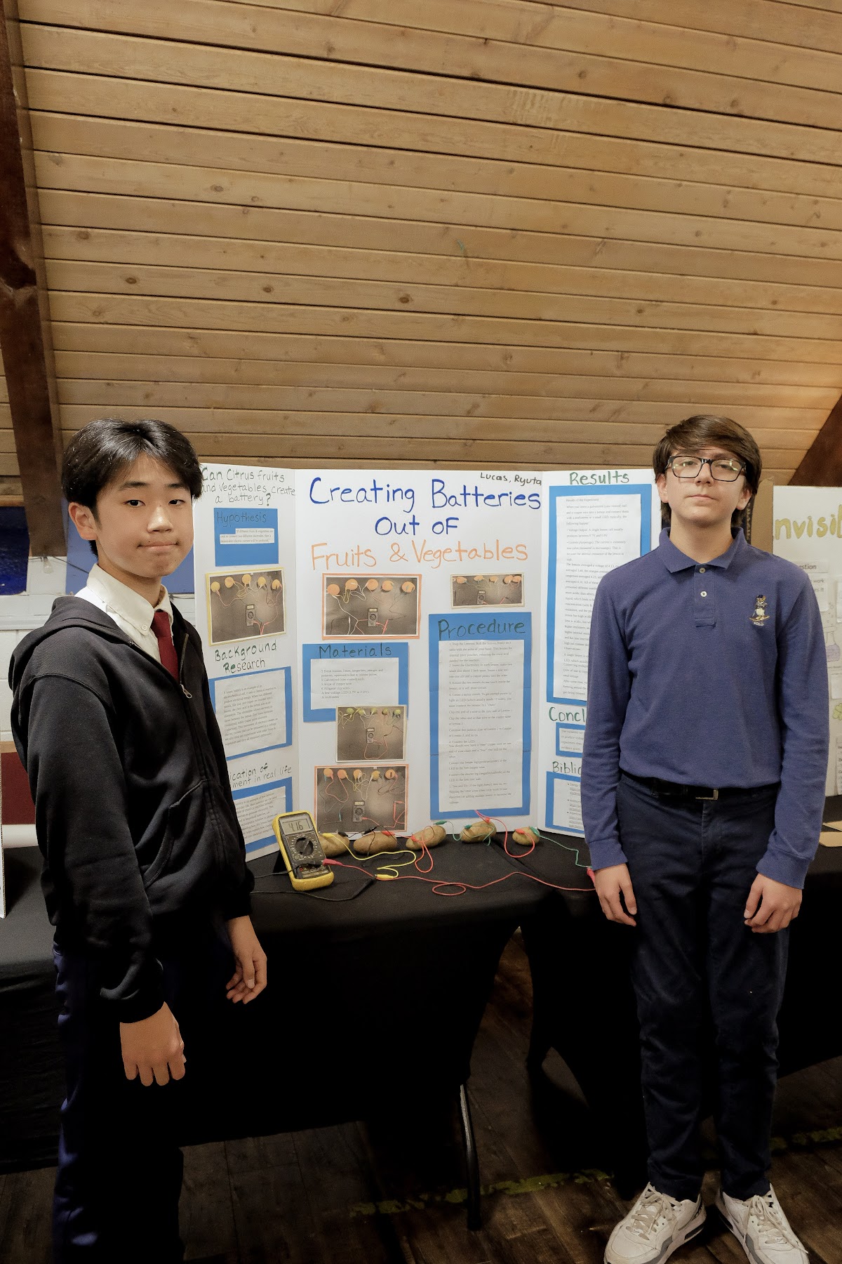 South Hills Academy students presenting a science project